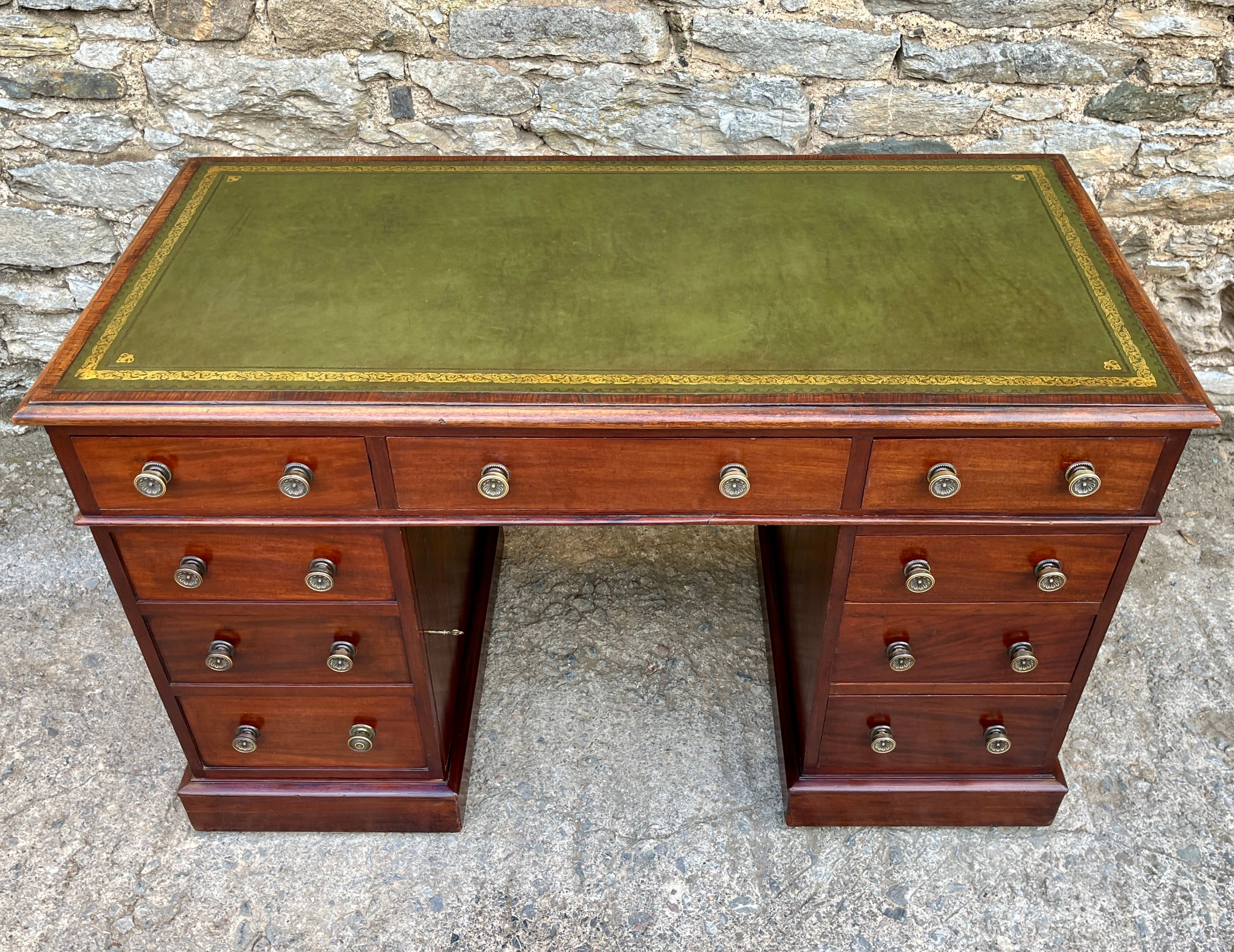 ​Victorian Mahogany Pedestal Desk