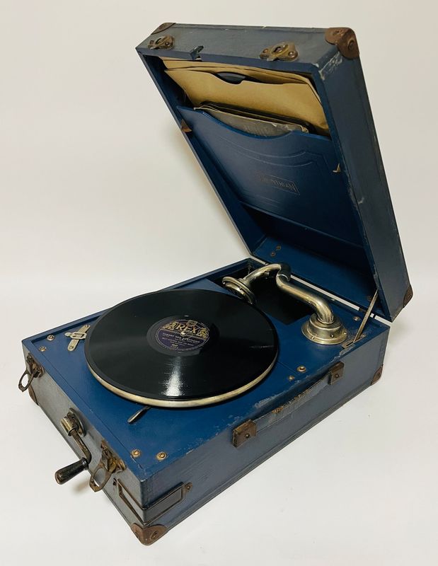 Original Portable Wind Up Gramophone