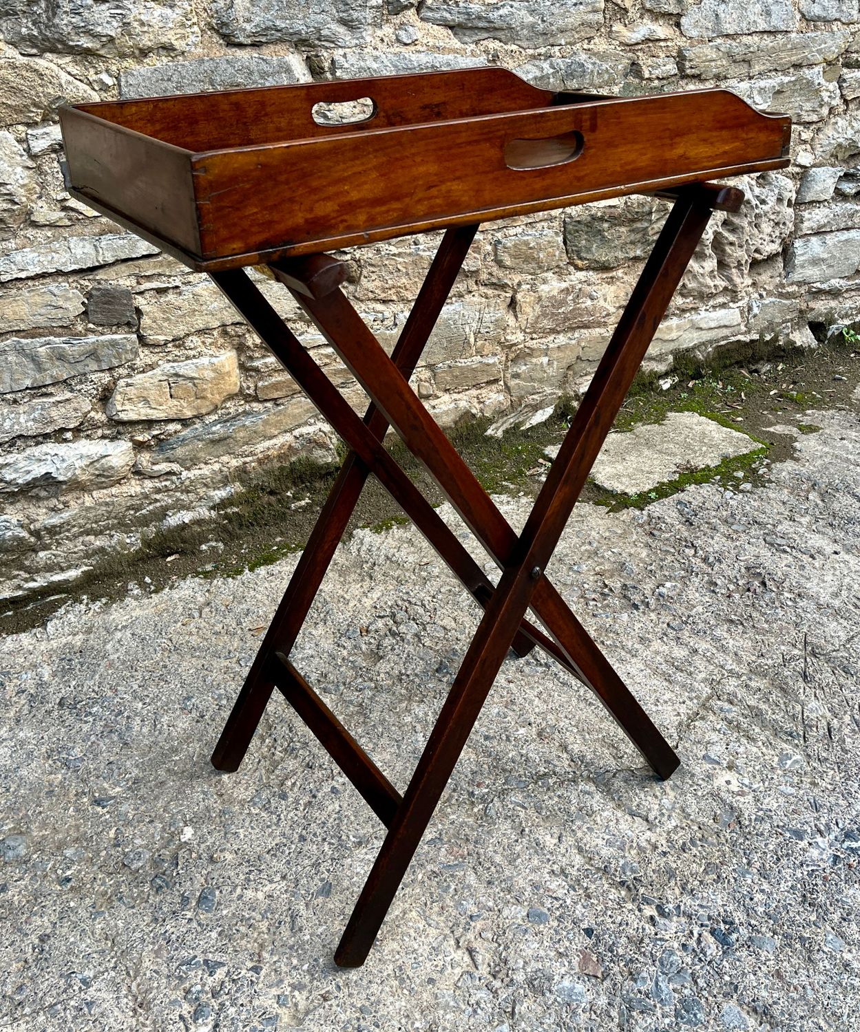 Victorian Mahogany Folding Butlers Tray Victorian Mahogany Folding Butlers Tray
