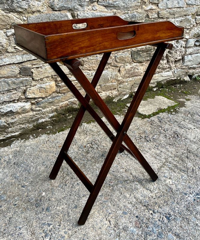 Victorian Mahogany Folding Butlers Tray