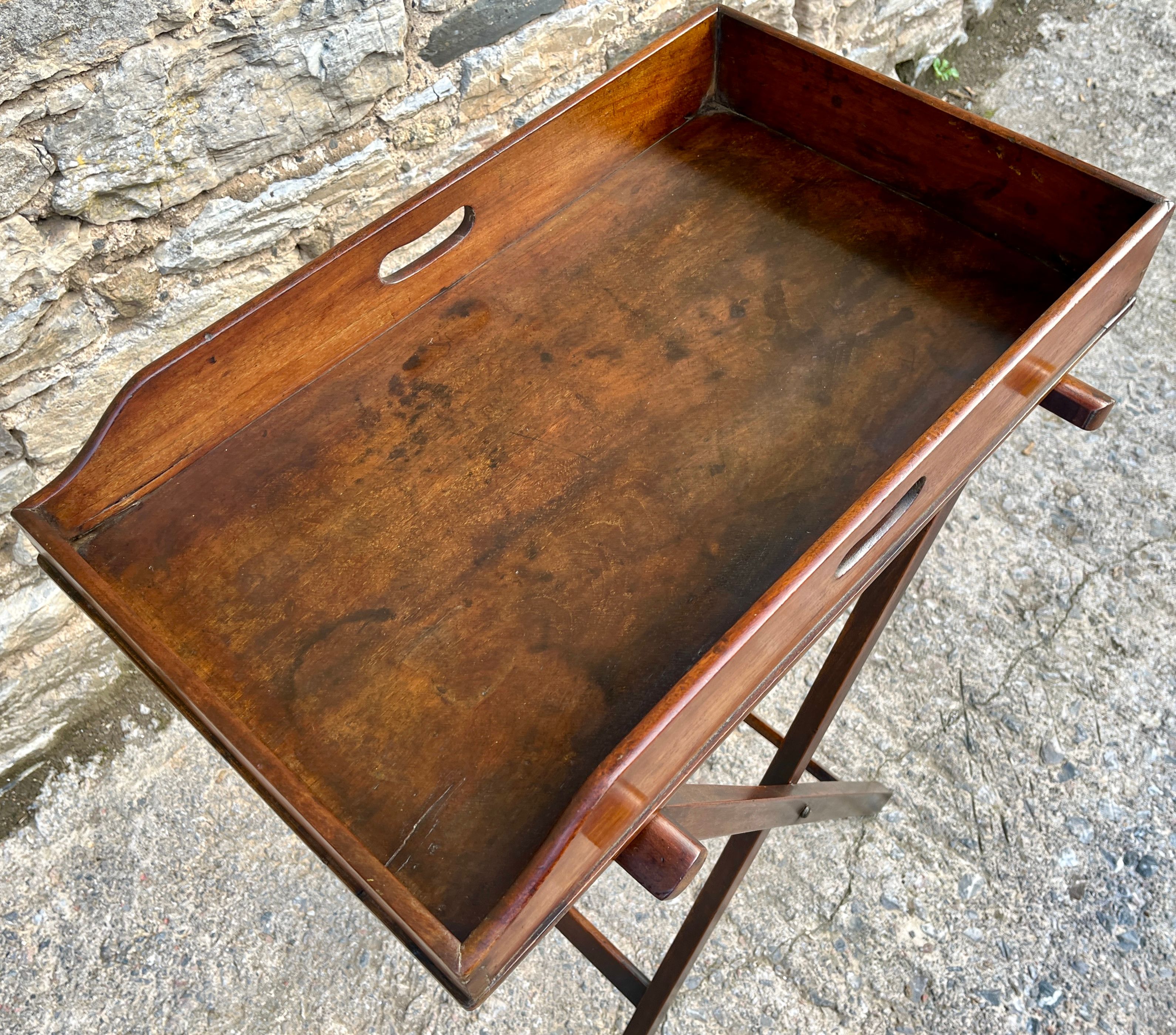 Victorian Mahogany Folding Butlers Tray