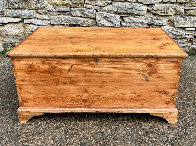 ​Antique Stripped Pine Blanket Box