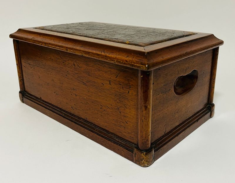 Antique Mahogany Shoe Shine Box