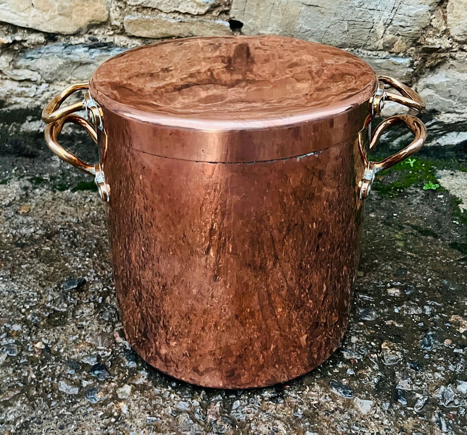 Large Victorian Copper Stock Pot