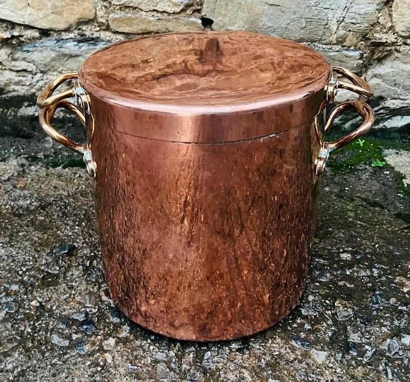 Large Victorian Copper Stock Pot