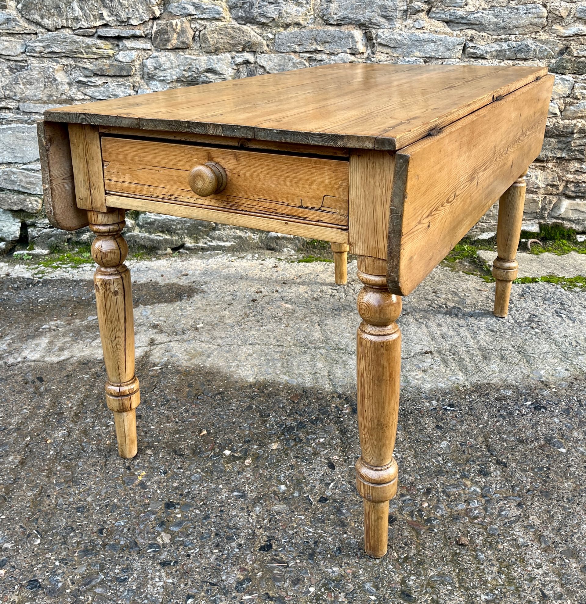 ​Victorian Pine Drop Flap Kitchen Table