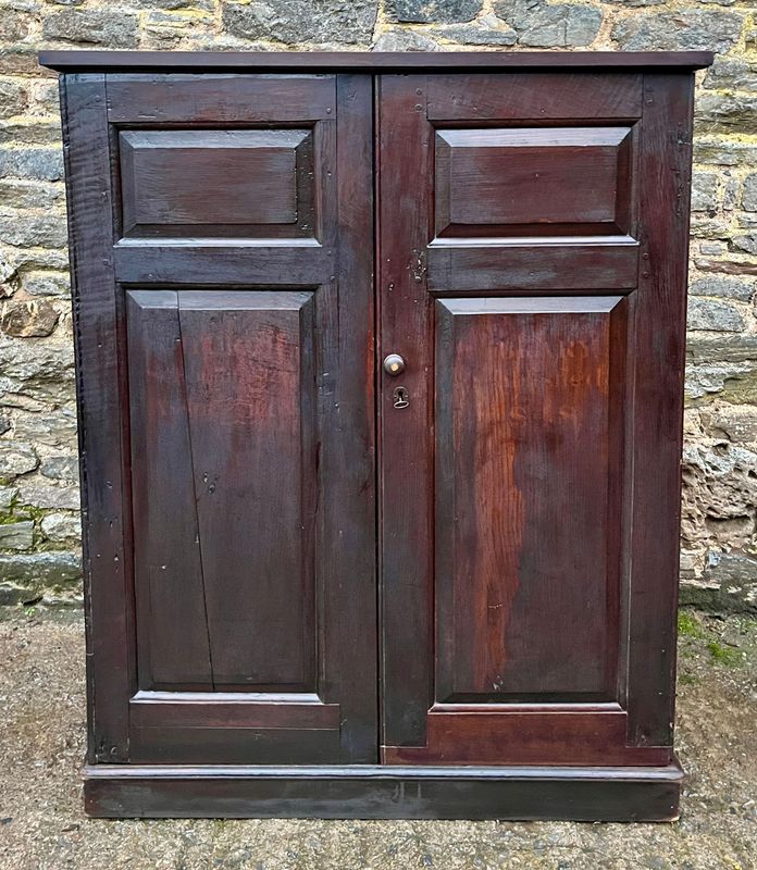Victorian Oak School Cupboard