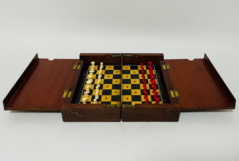 Antique Travelling Chess Set