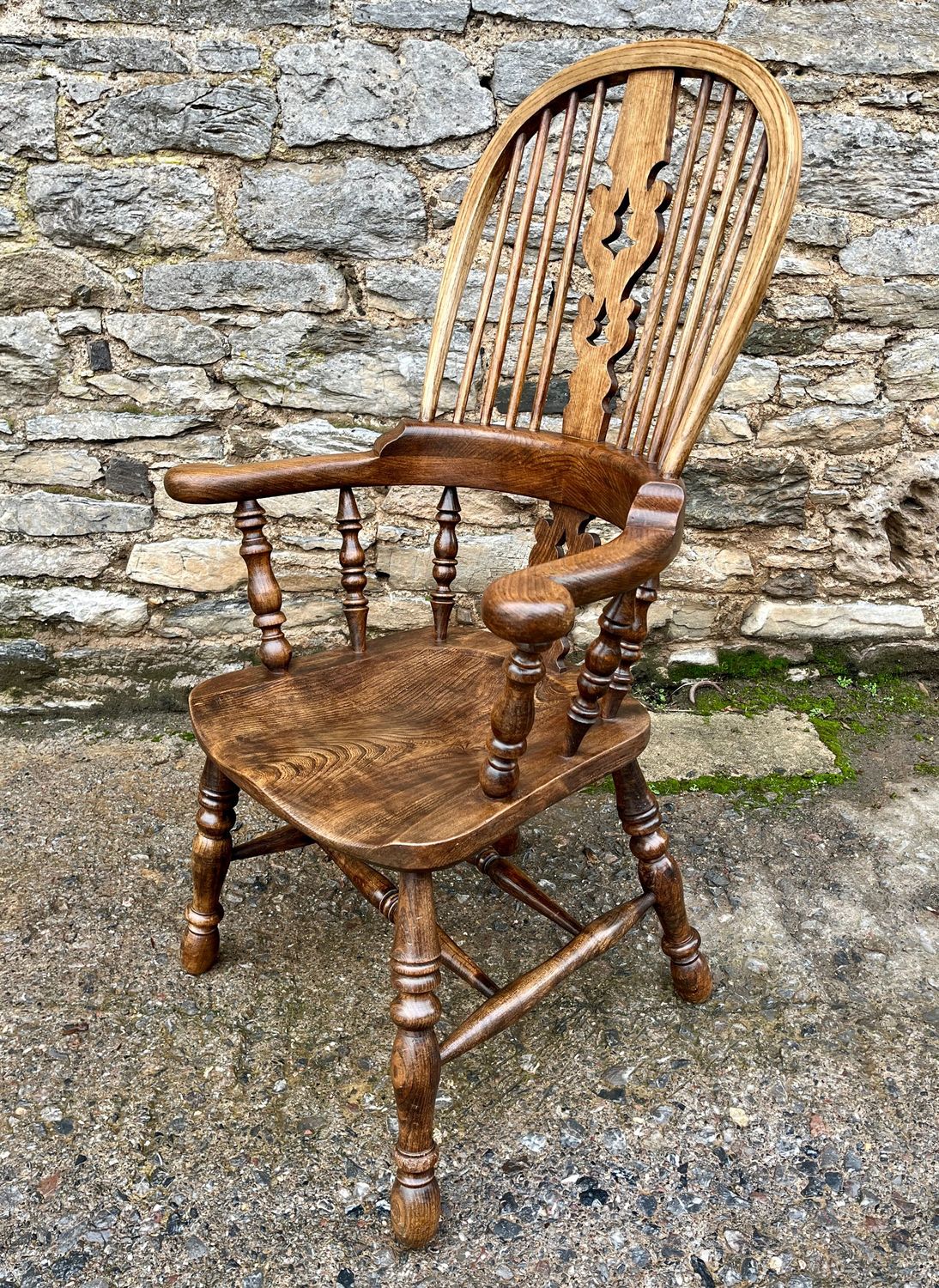 Antique Broad Arm Windsor Chair