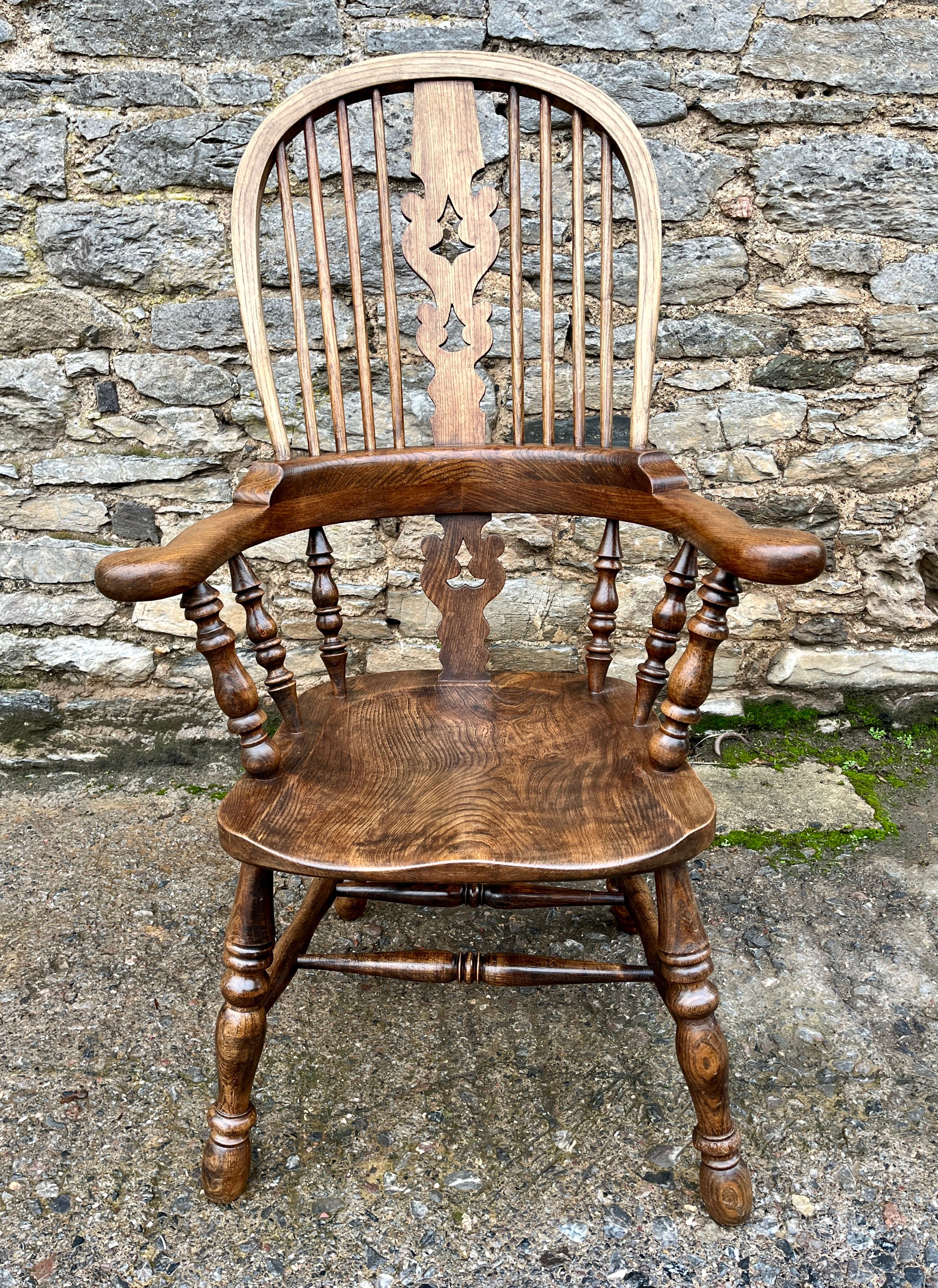 Antique Broad Arm Windsor Chair