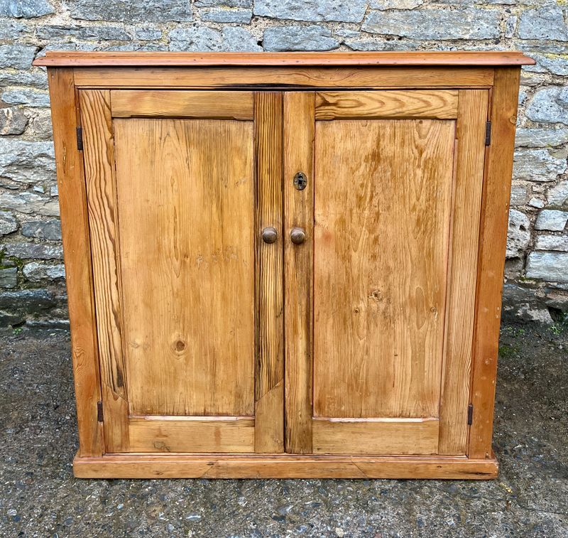 Antique Pine School Cupboard