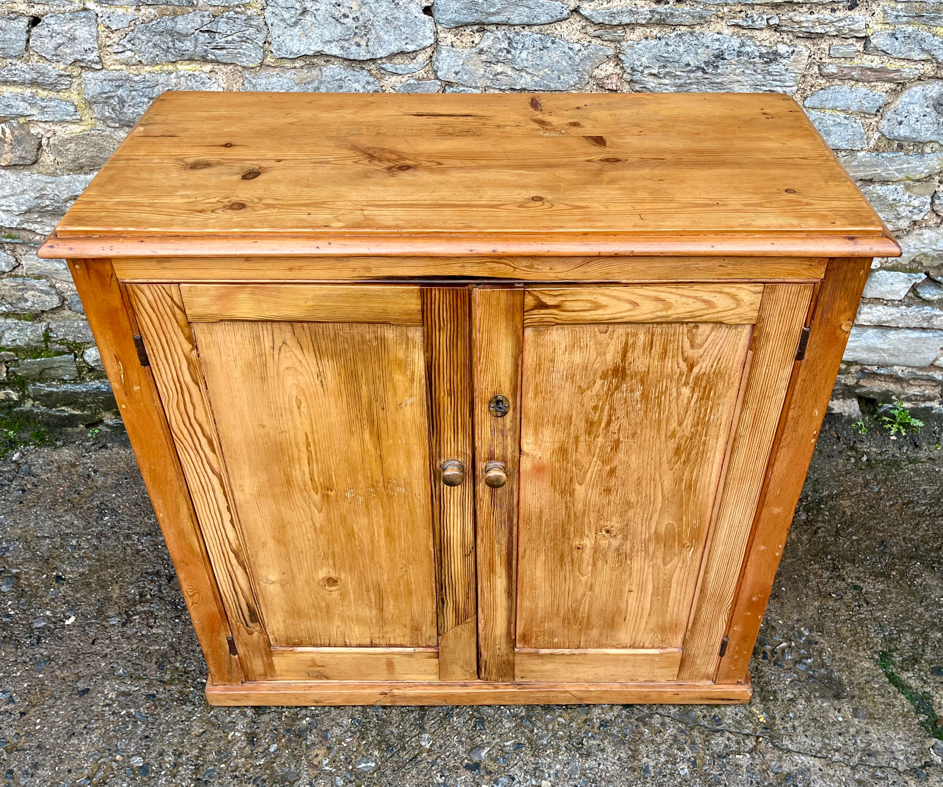 Antique Pine School Cupboard