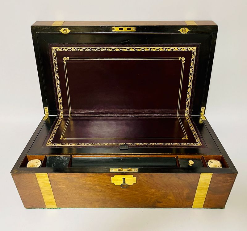 Victorian Walnut Writing Slope with Secret Drawers