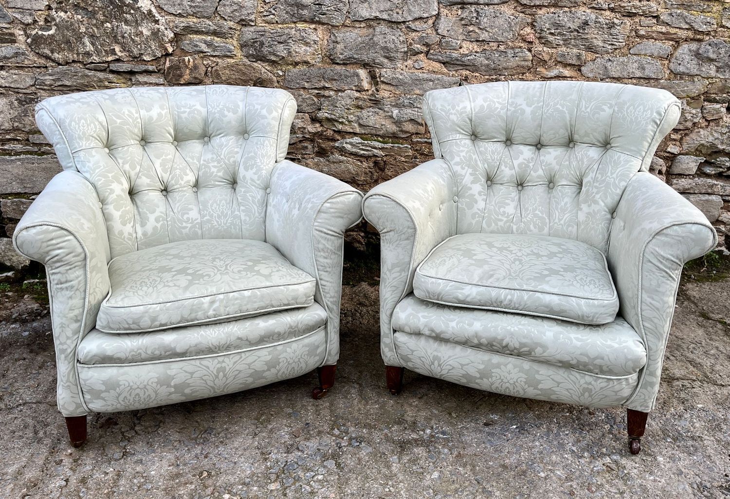 Pair of Antique Tub Chairs Pair of Antique Tub Chairs