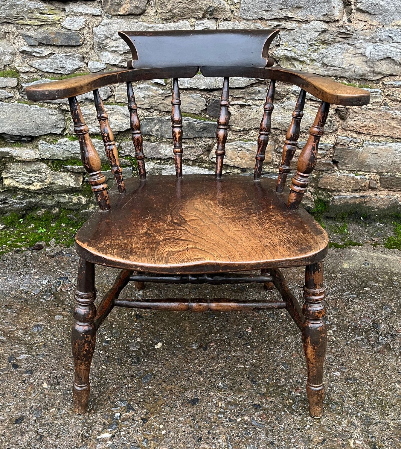Antique Elm Captains Chair Antique Elm Captains Chair