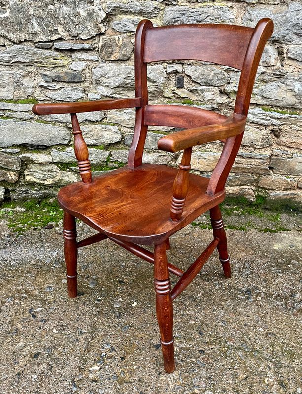 Antique Windsor Bar Back Carver Chair