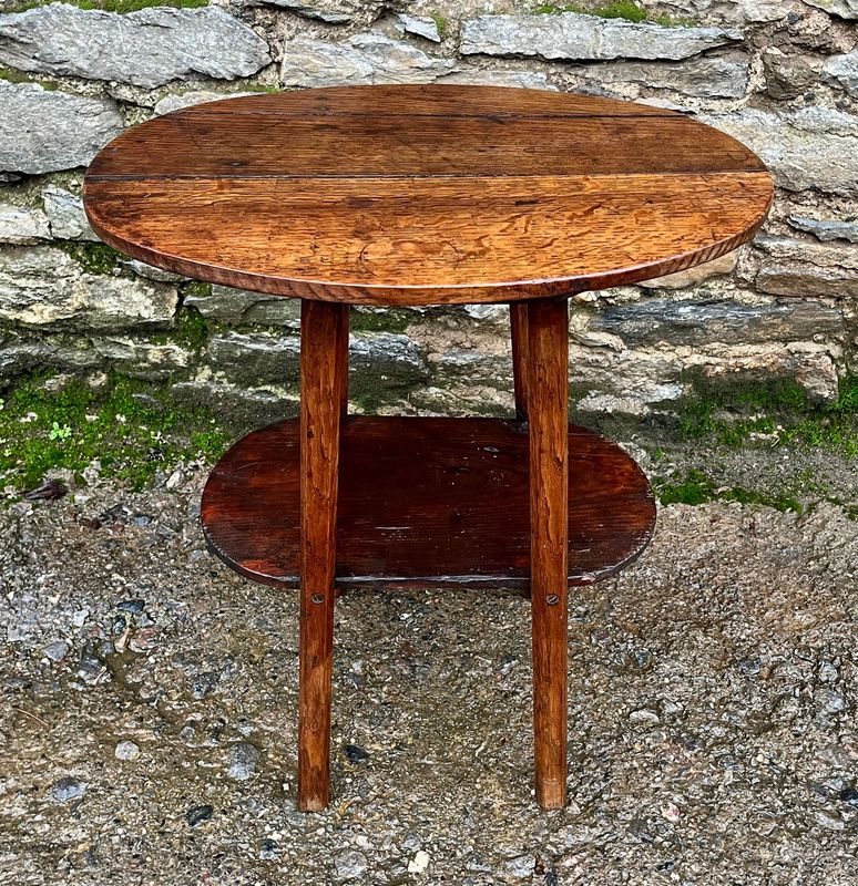 Antique Oak Two Tier Table