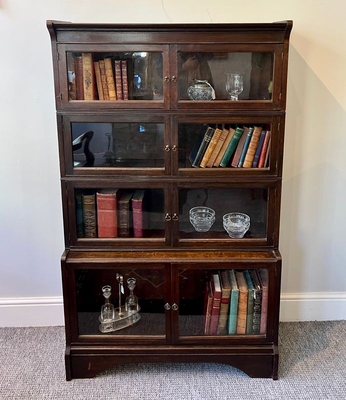 Antique Oak Stacking Barrister's Bookcase