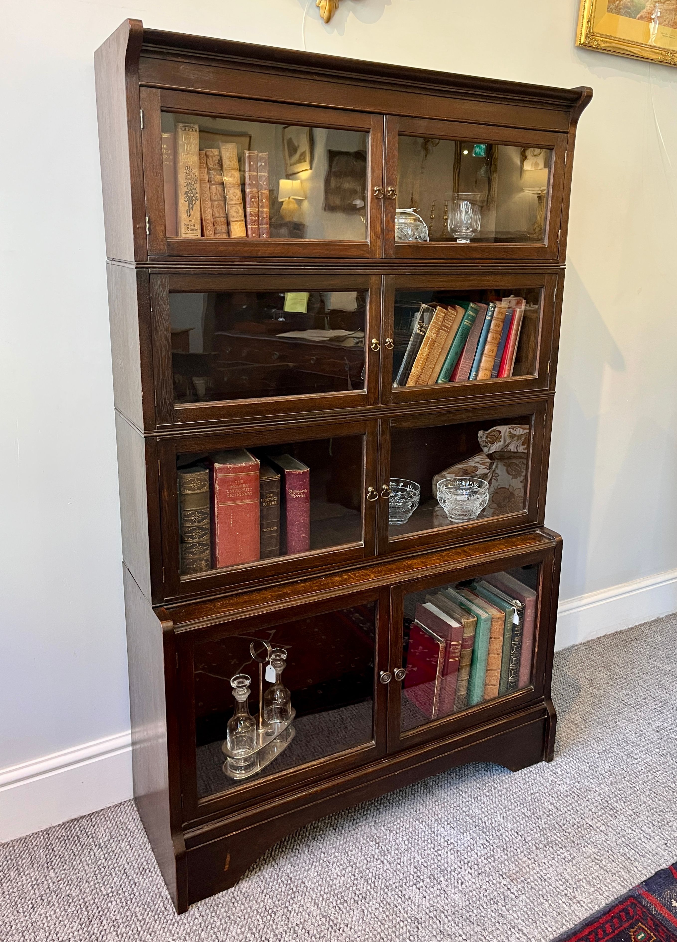 Antique Oak Stacking Barrister's Bookcase