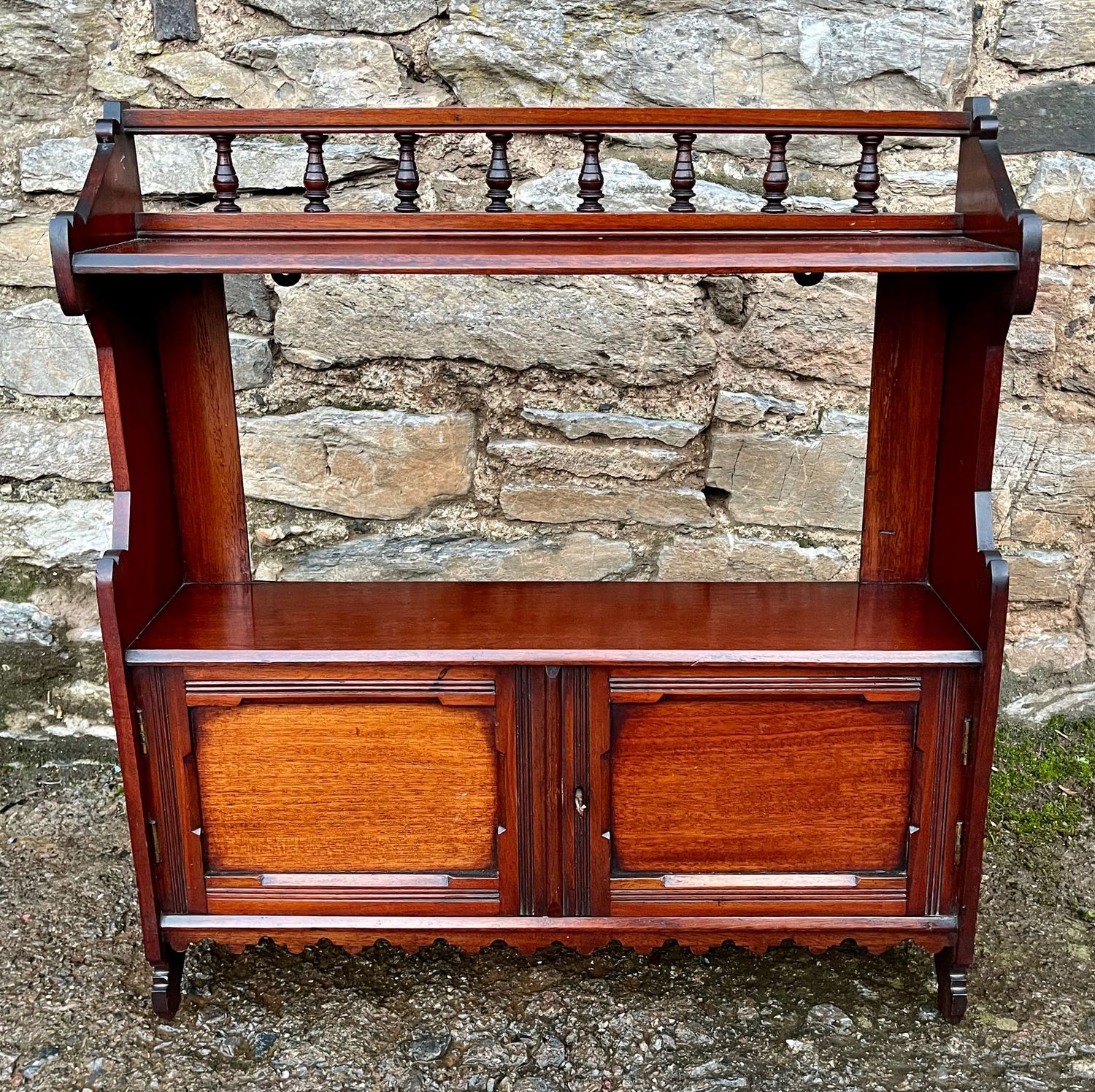 ​Antique Mahogany Wall Hanging Cabinet