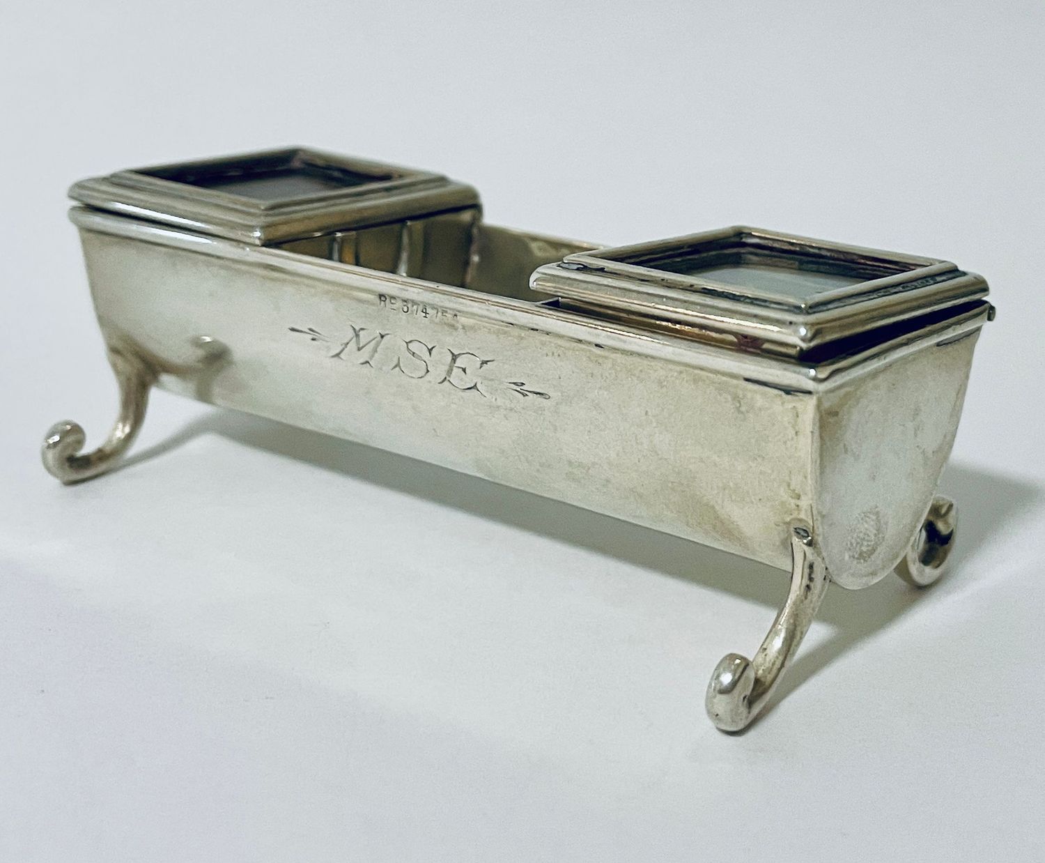 Victorian Silver Double Stamp Trough Victorian Silver Double Stamp Trough