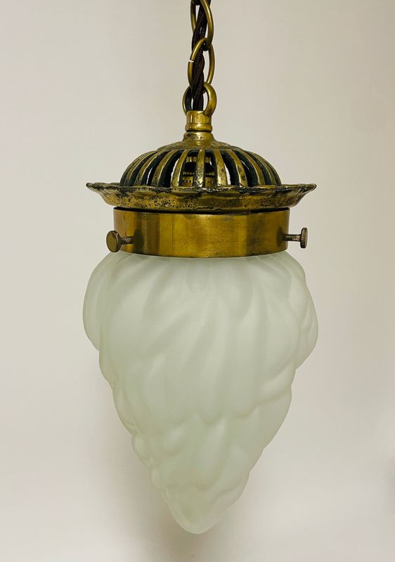 Antique Glass Flame Pendant Light