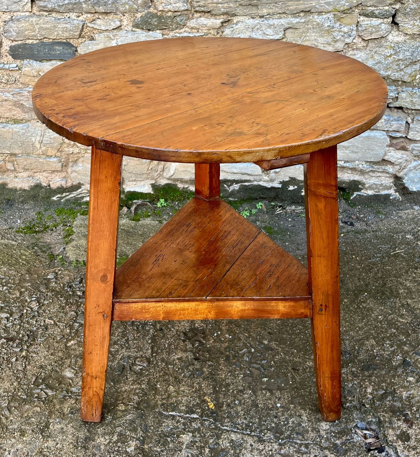 Antique Pine Cricket Table Antique Pine Cricket Table
