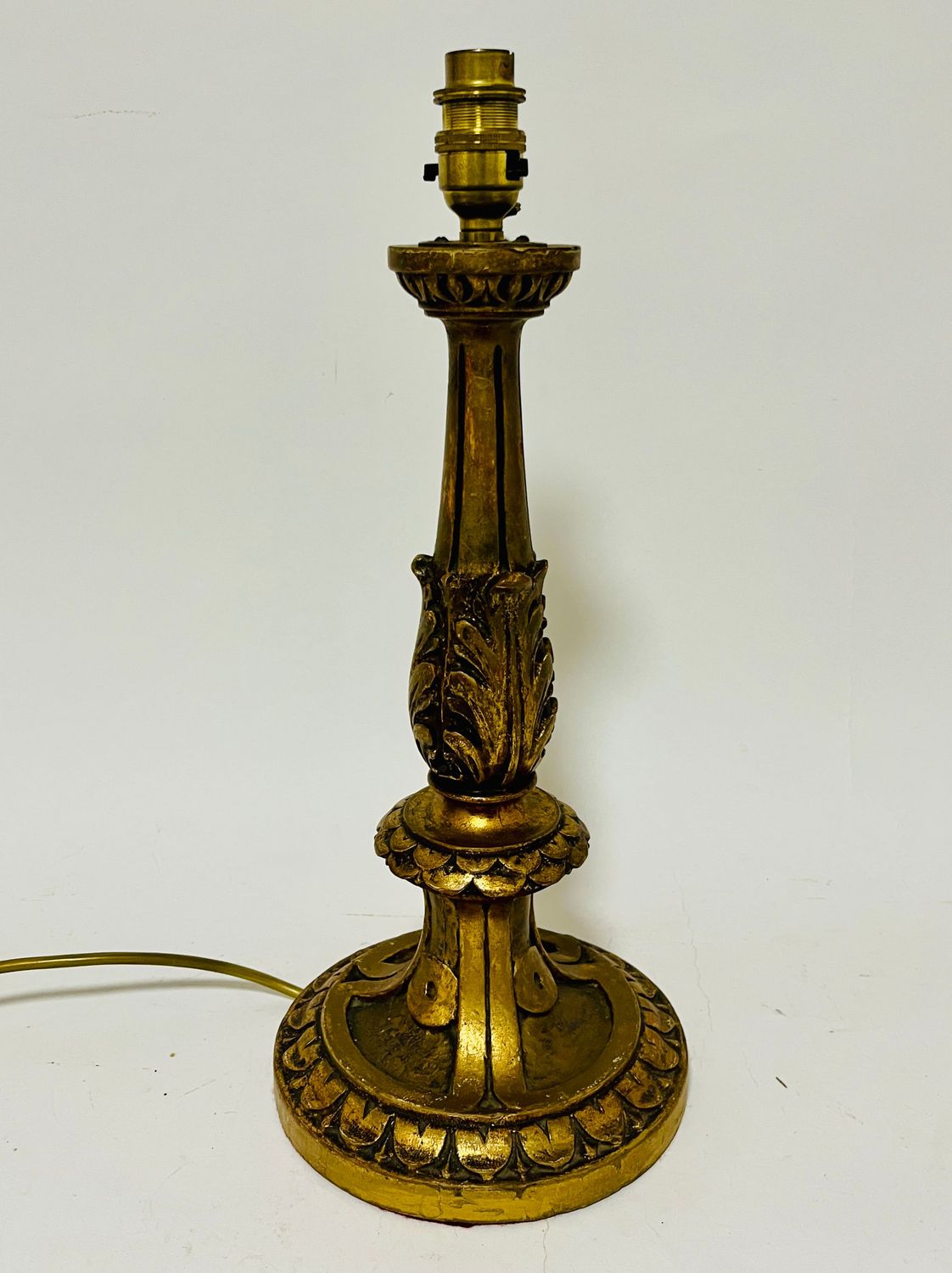Antique Giltwood Table Lamp Antique Giltwood Table Lamp