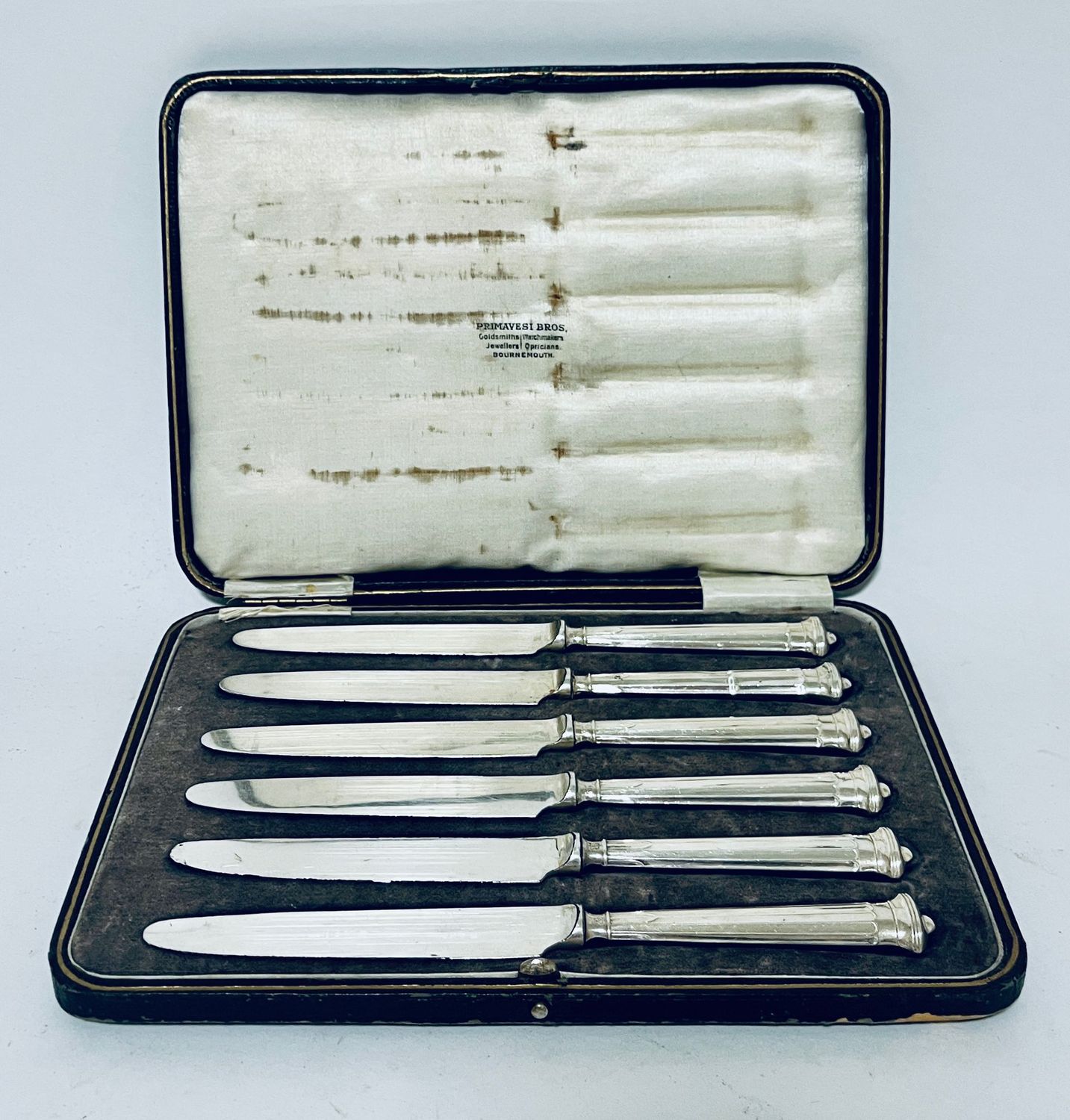 Set of 6 Antique Silver Knives