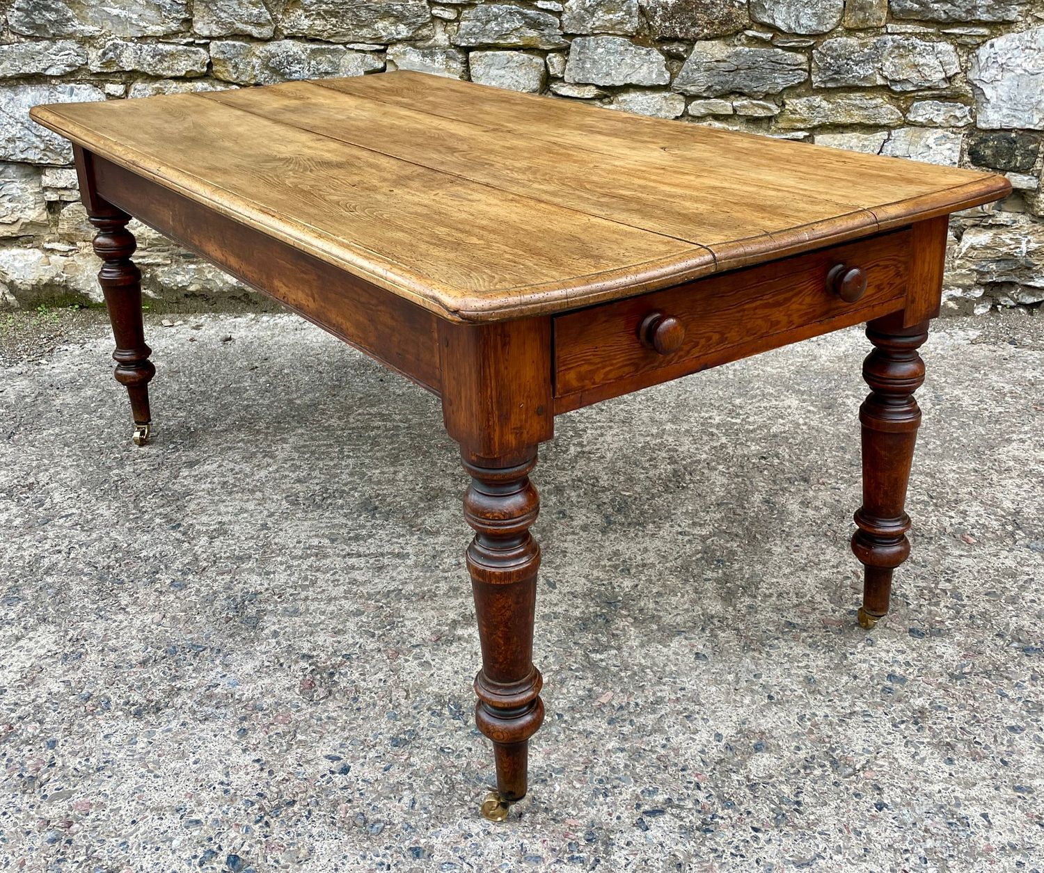 ​Victorian Oak and Ash Farmhouse Table