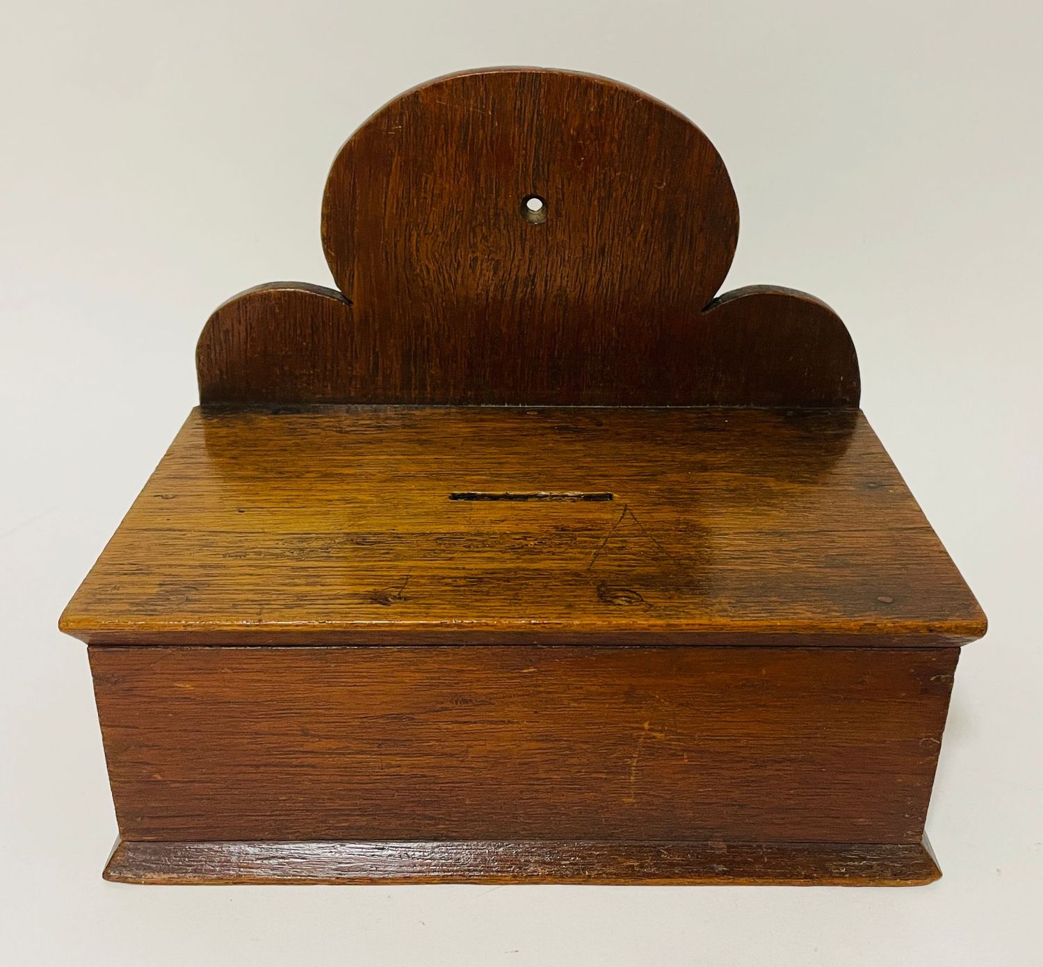 Antique Oak Collection Box Antique Oak Collection Box