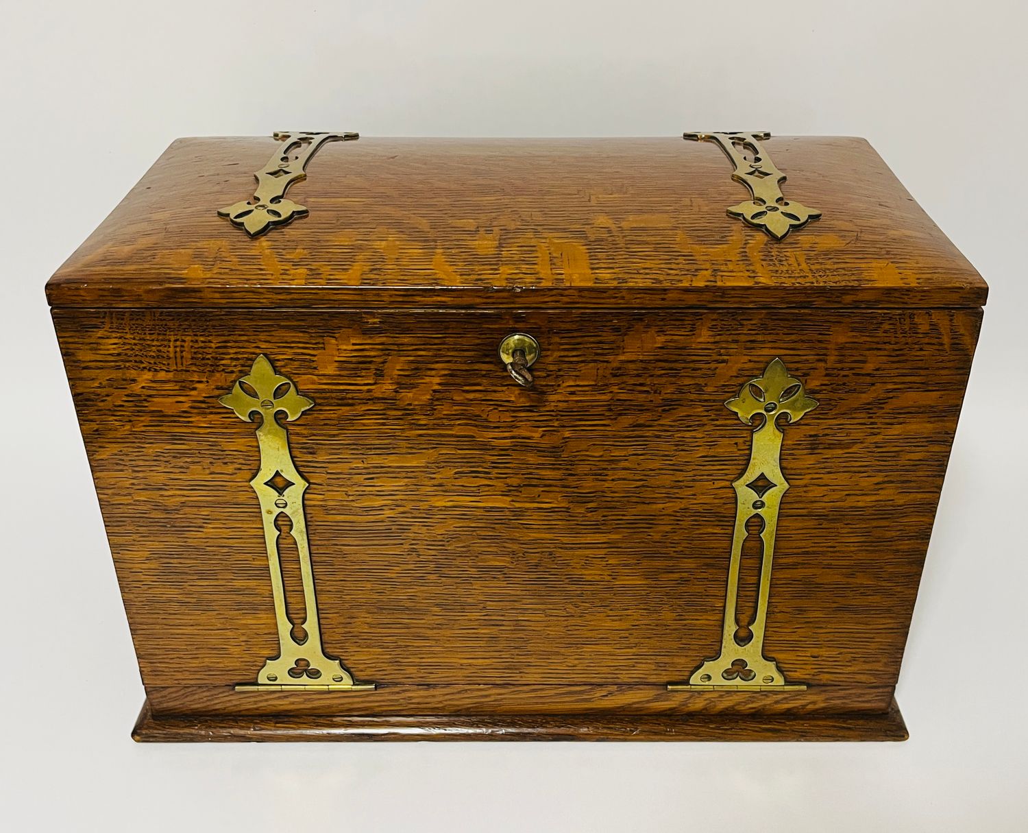 Large Victorian Oak Stationery Cabinet