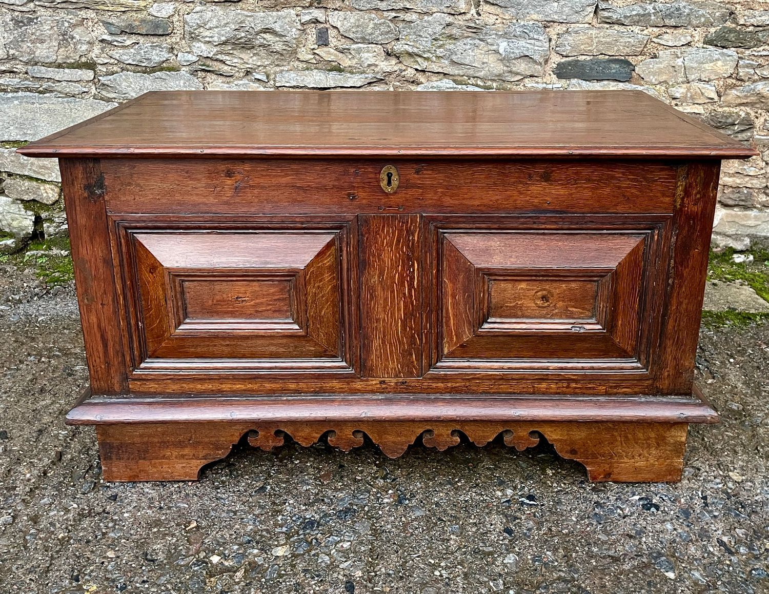 Antique Continental Oak Blanket Chest Antique Continental Oak Blanket Chest