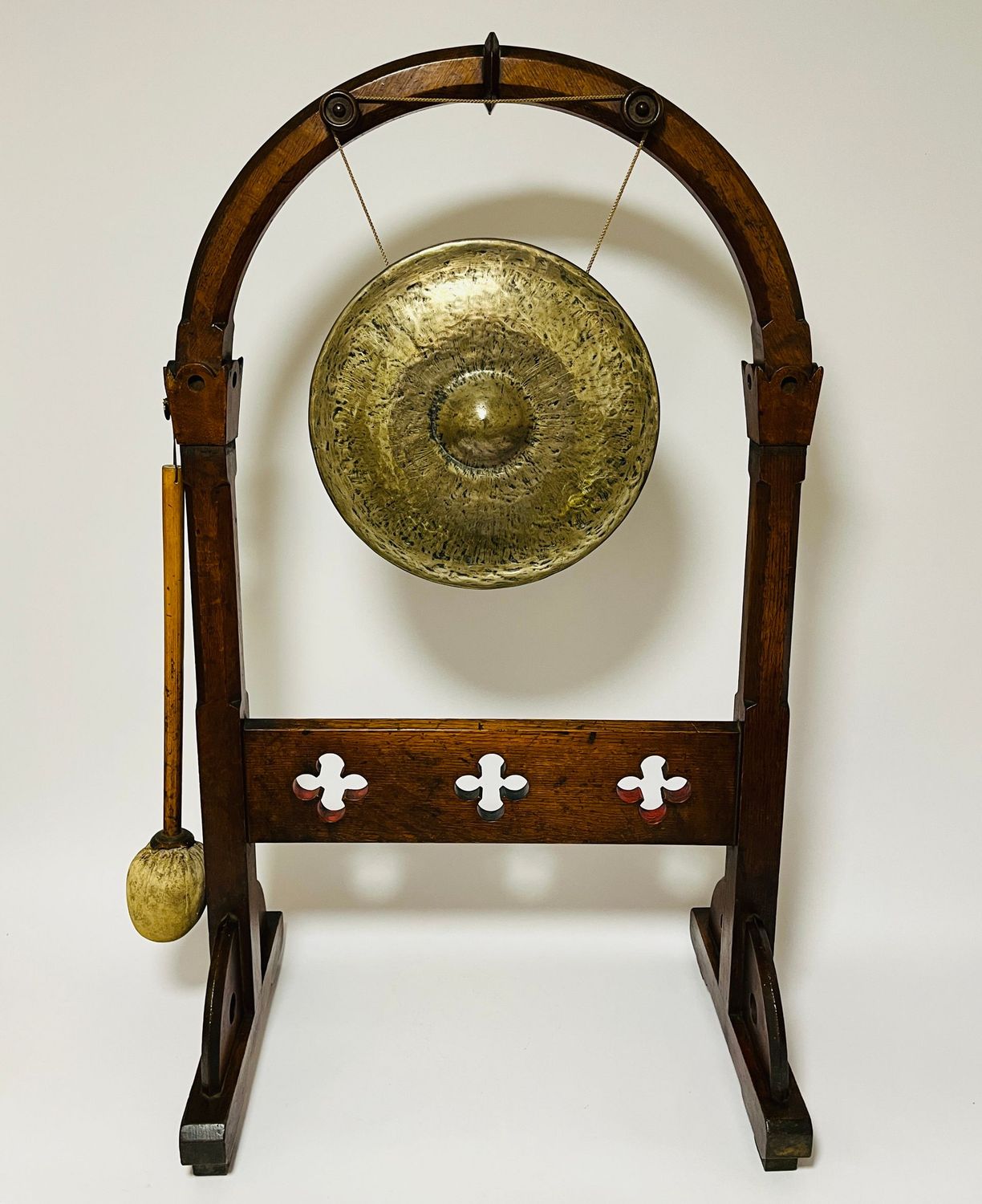 Antique Arts & Crafts Oak Dinner Gong