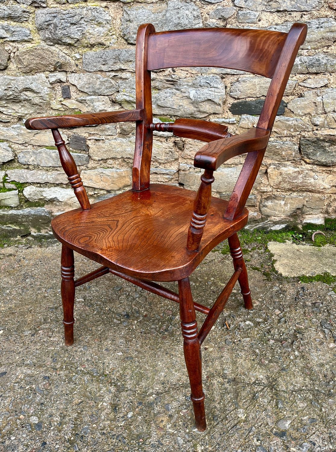 Antique Windsor Bar Back Carver Chair