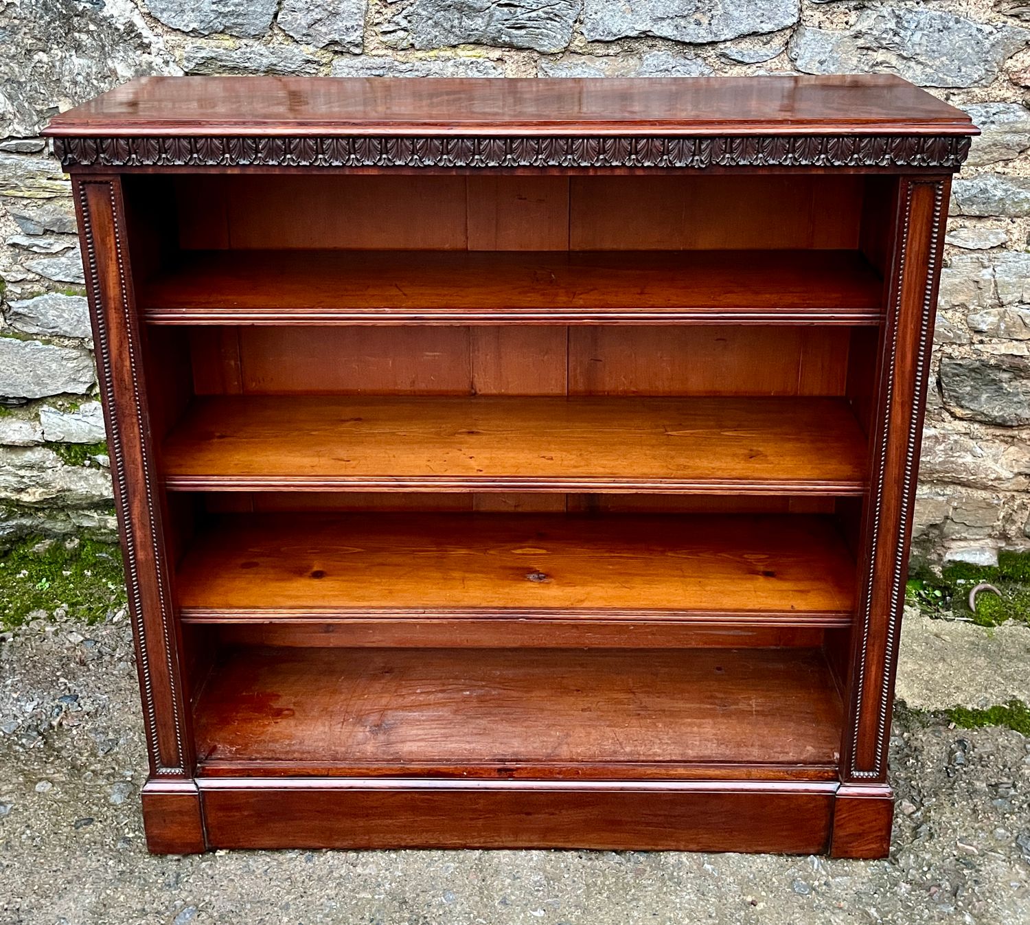 Victorian Mahogany Open Bookcase