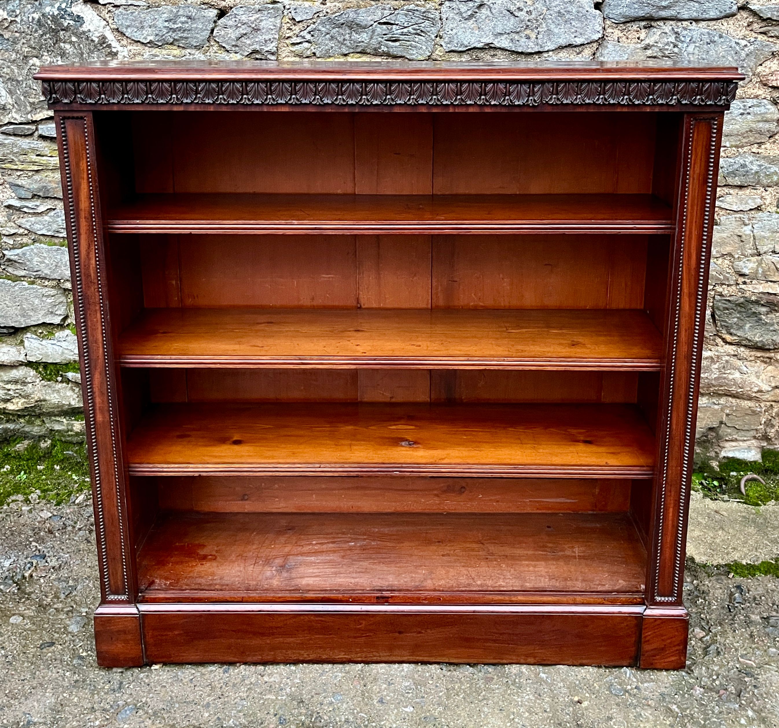 Victorian Mahogany Open Bookcase