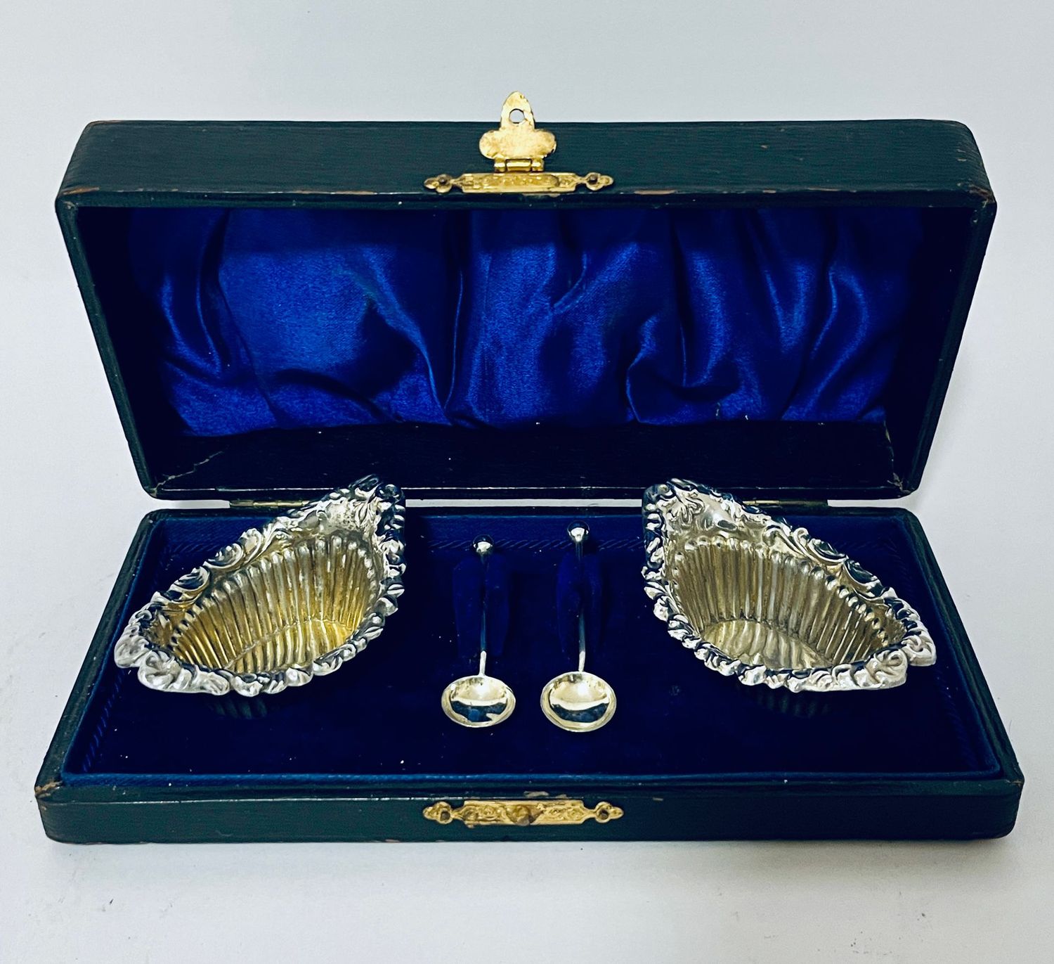 Pair of Antique Silver Salts