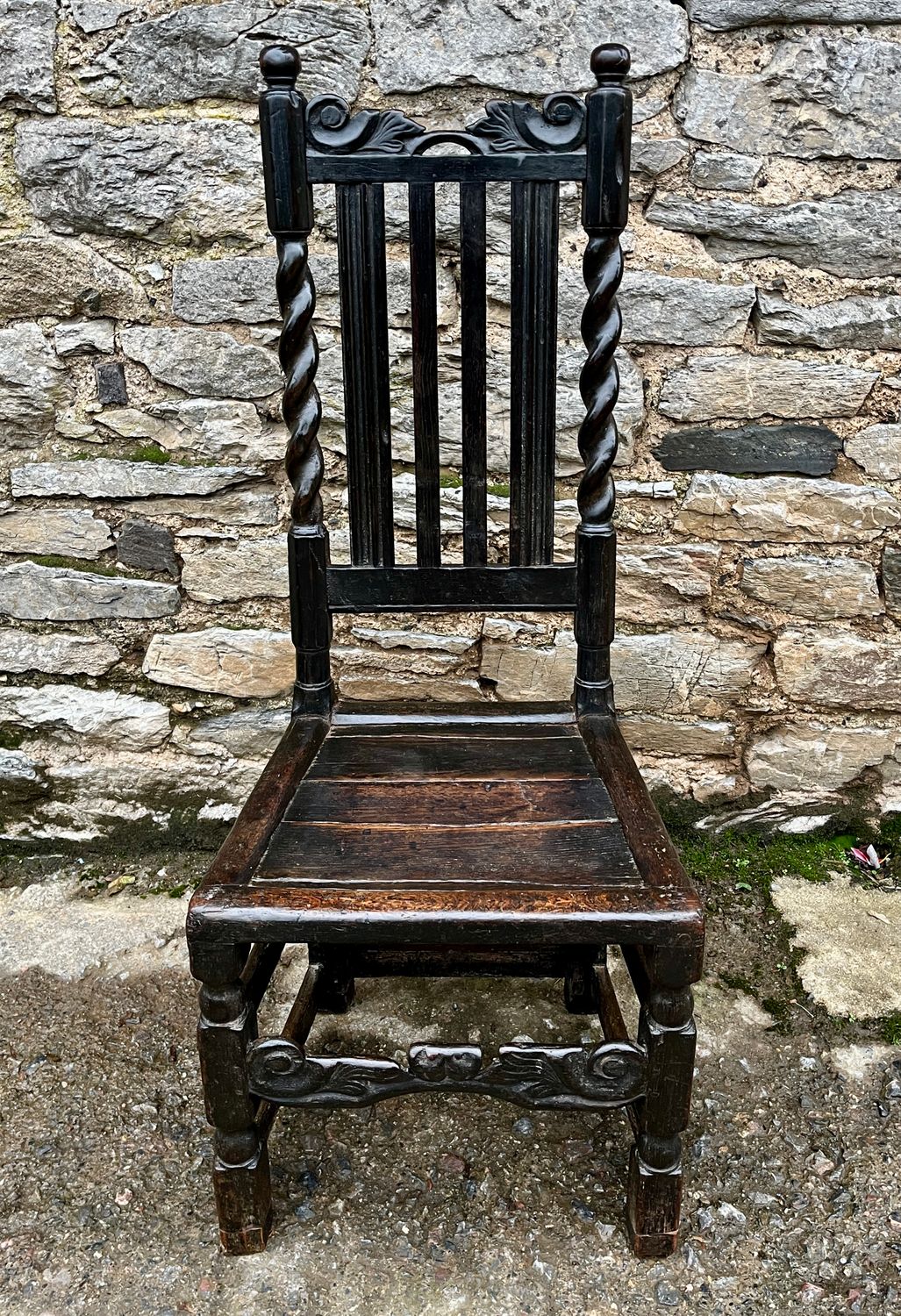 17th Century Oak Backstool 17th Century Oak Backstool