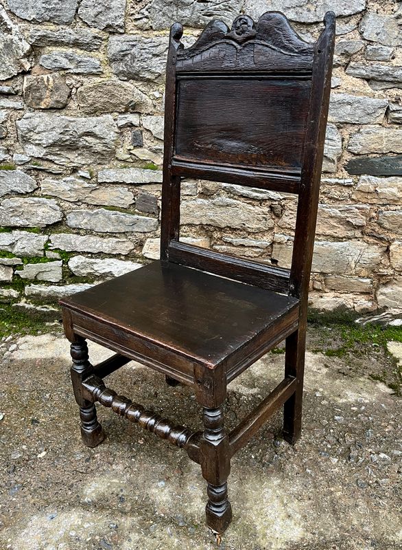 17th Century Yorkshire Oak Backstool