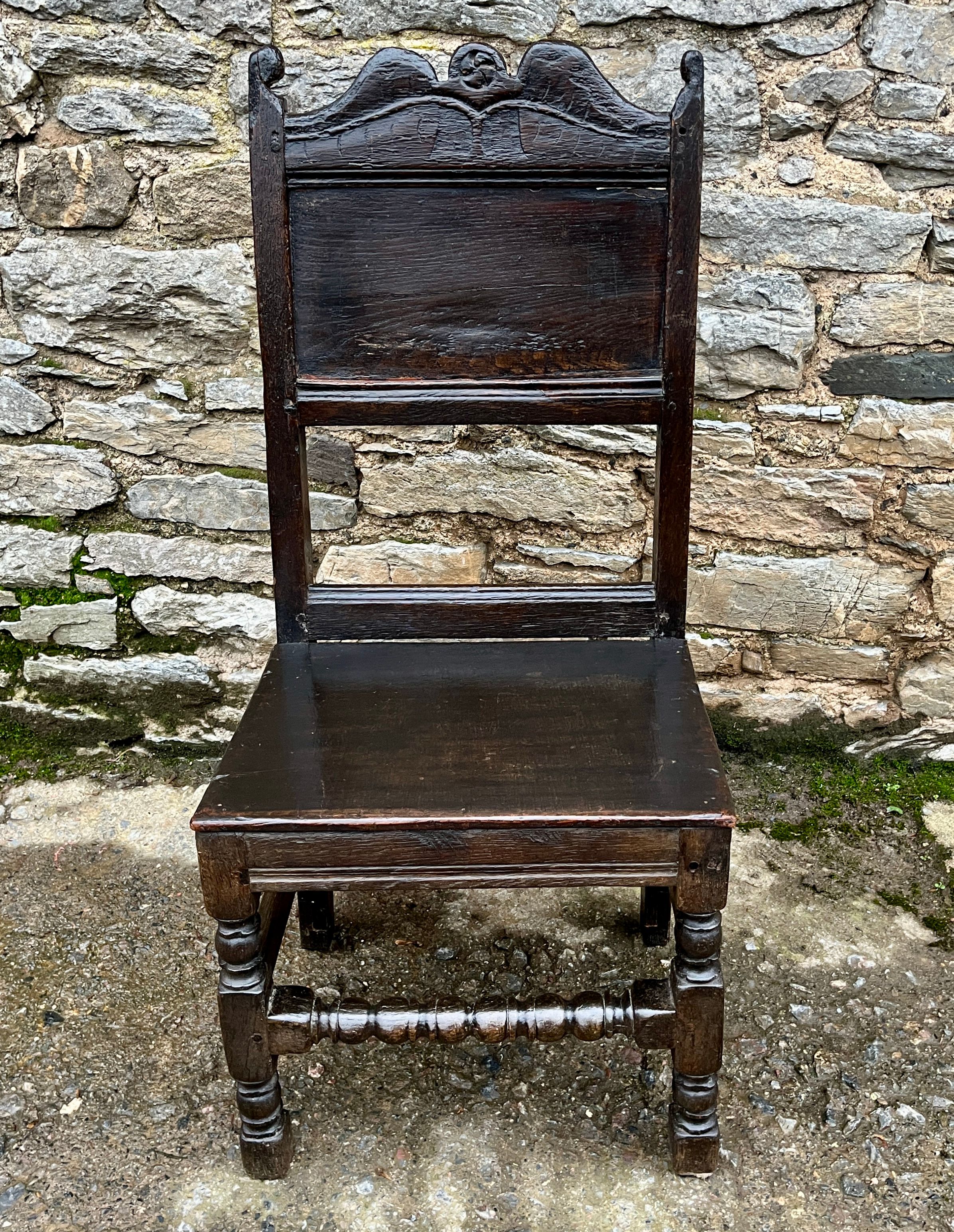 17th Century Yorkshire Oak Backstool