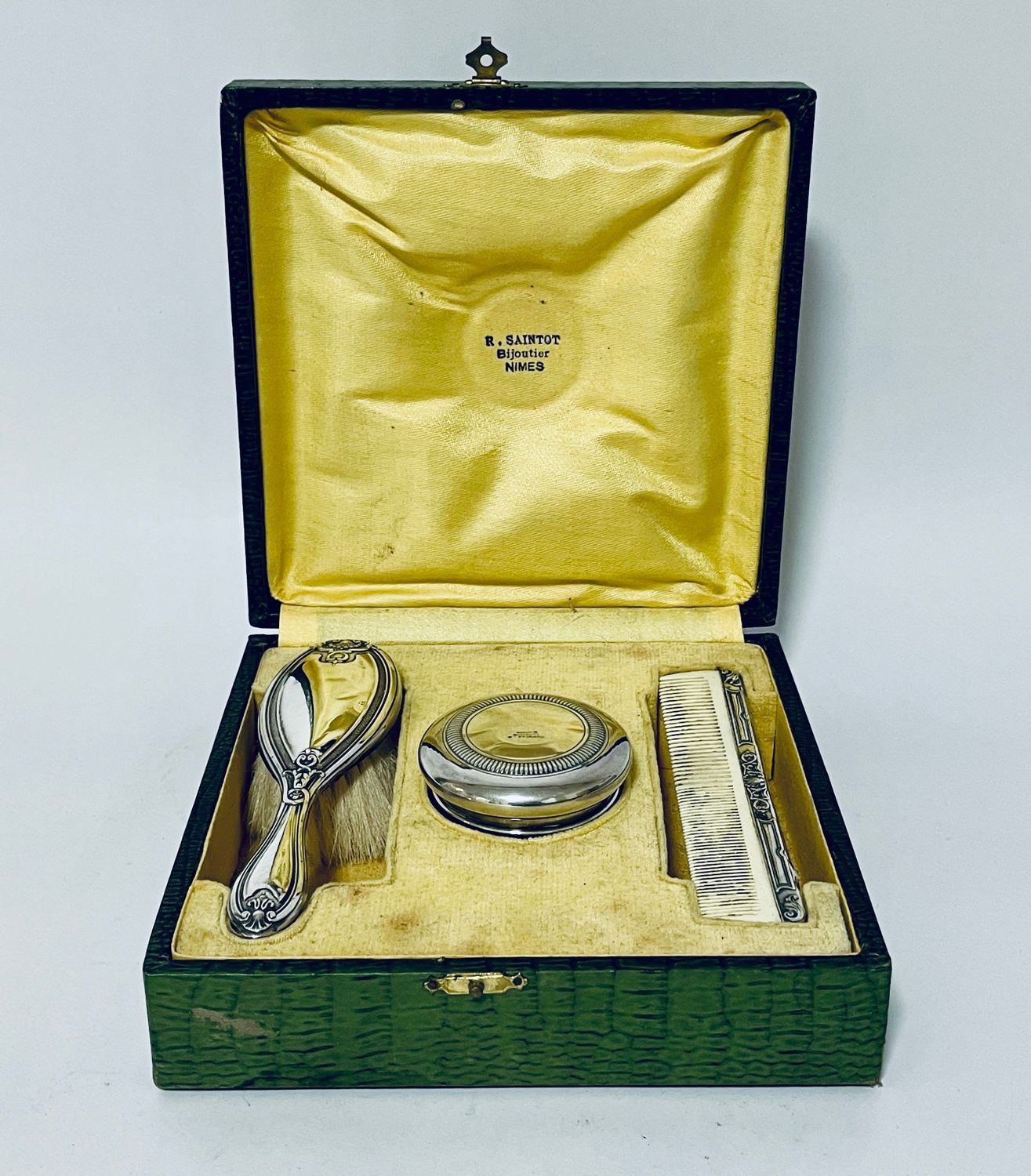 Antique French Silver Vanity / Christening Set