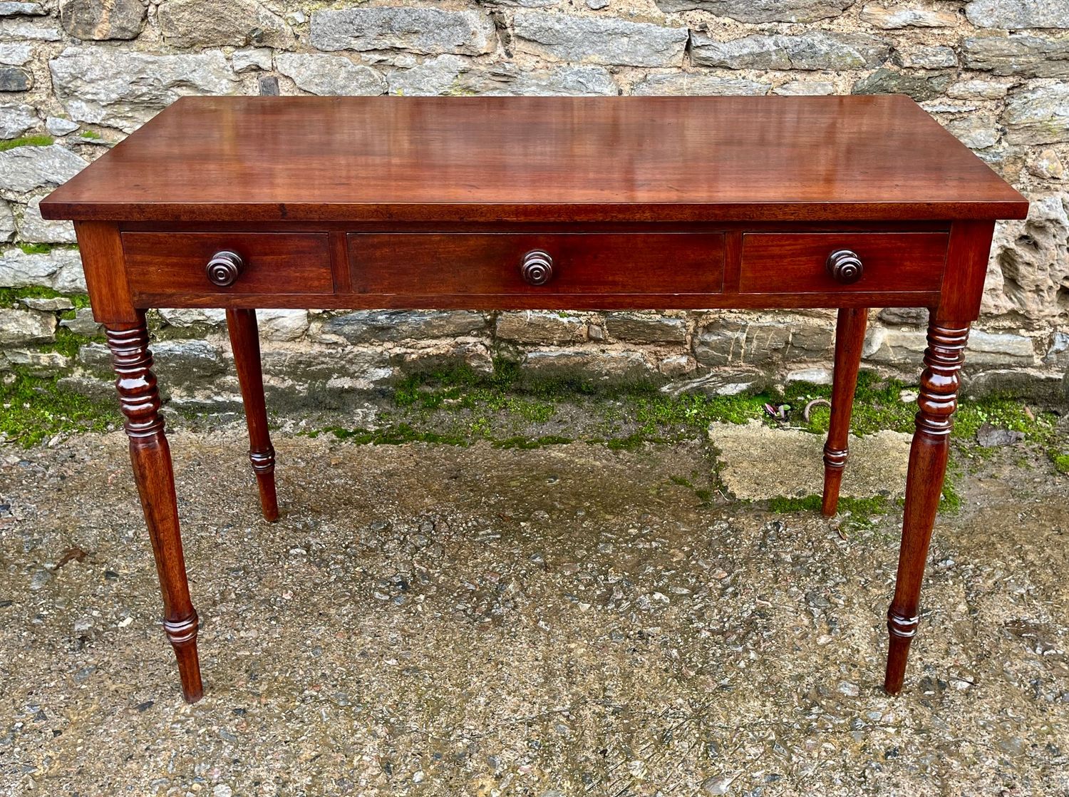 Regency Mahogany Three Drawer Table Regency Mahogany Three Drawer Table