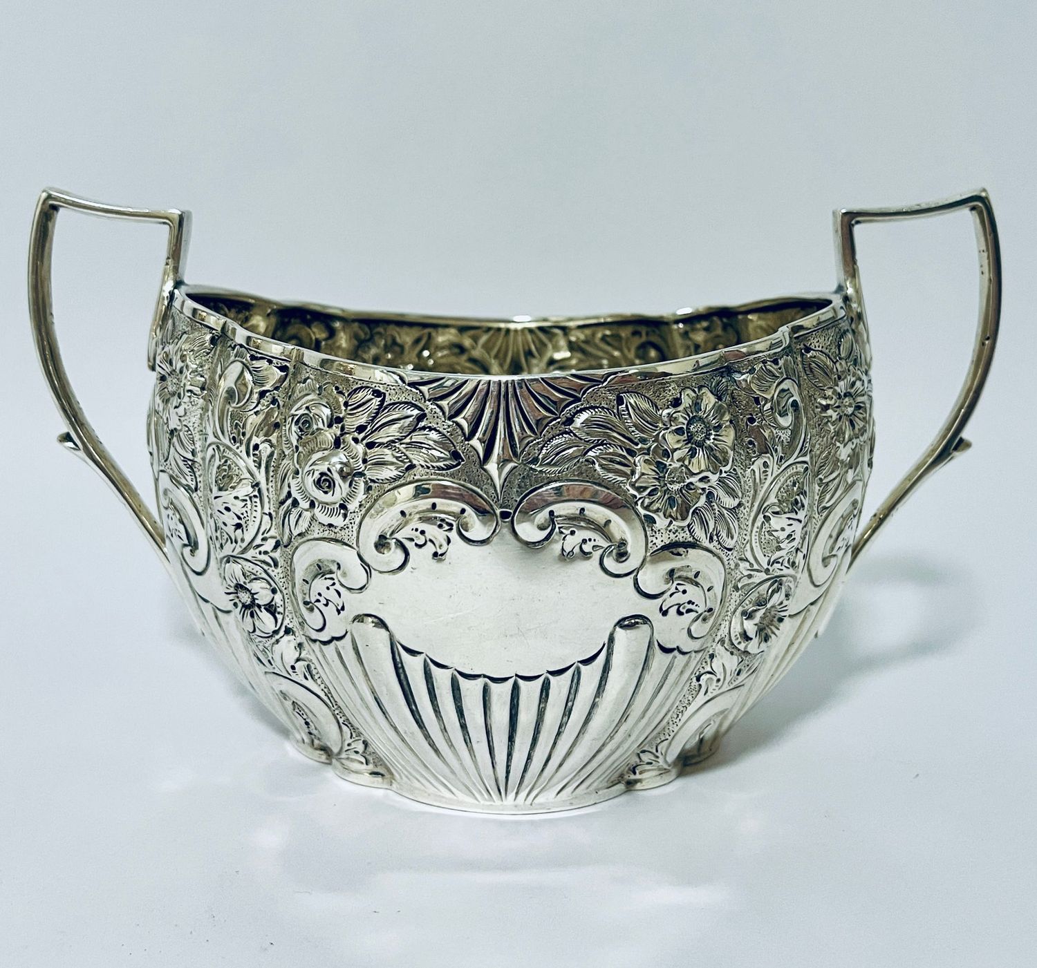 Large Victorian Twin Handled Sugar Bowl