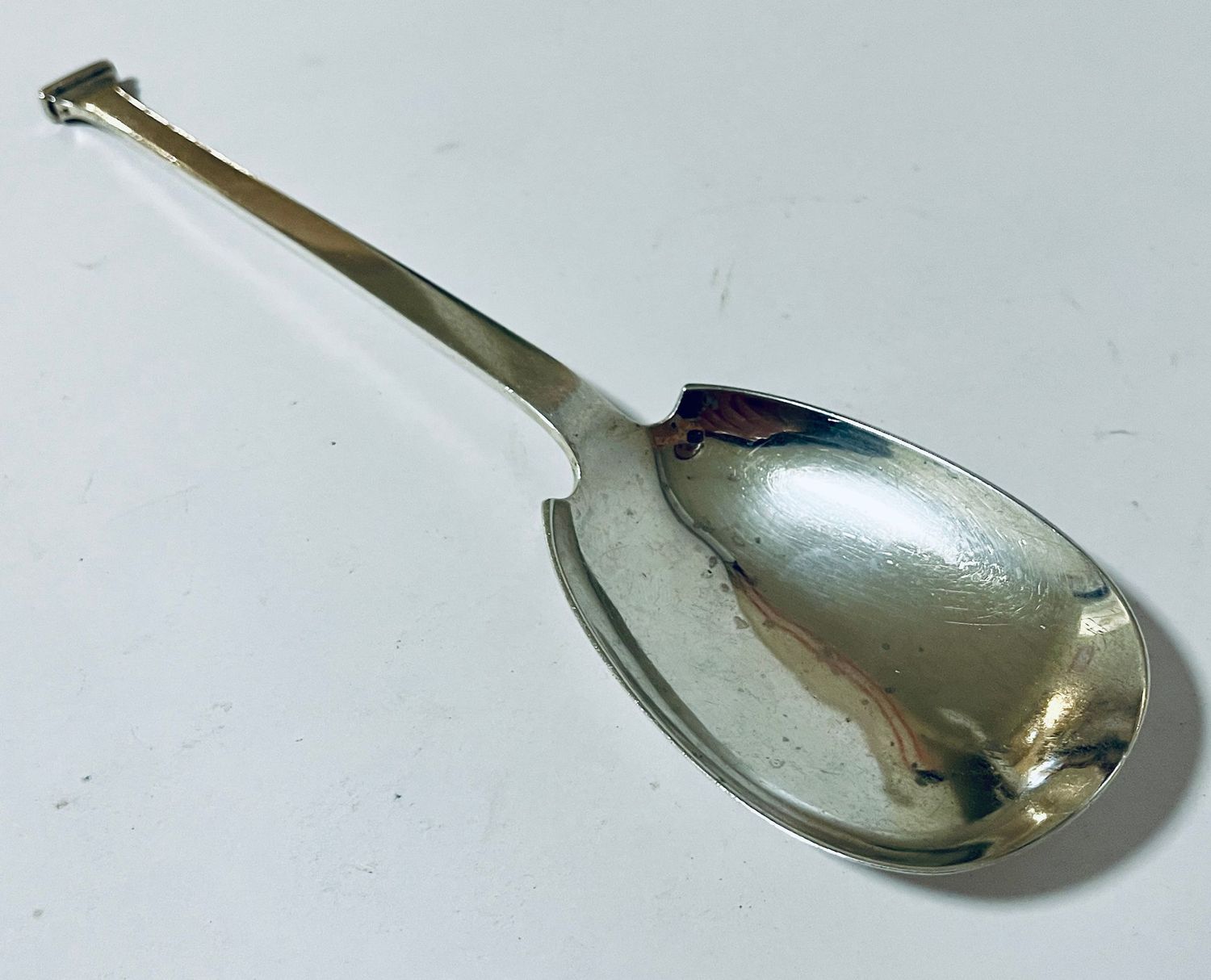 Large Antique Silver Seal Top Spoon