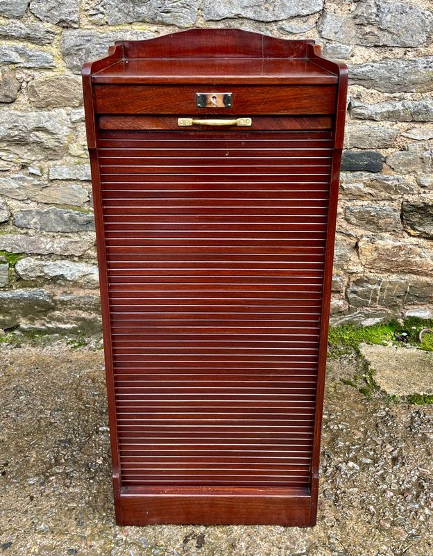 ​Antique Mahogany Tambour Filing Cabinet