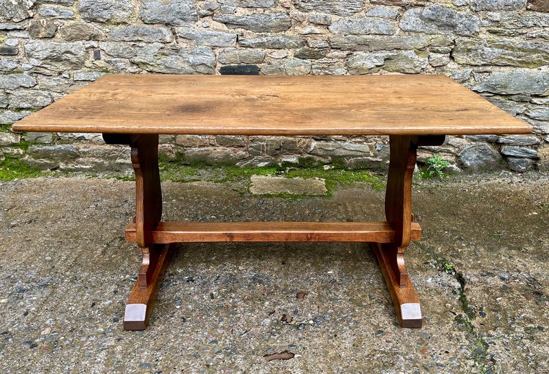 Antique Twin Plank Ash and Oak Refectory Table