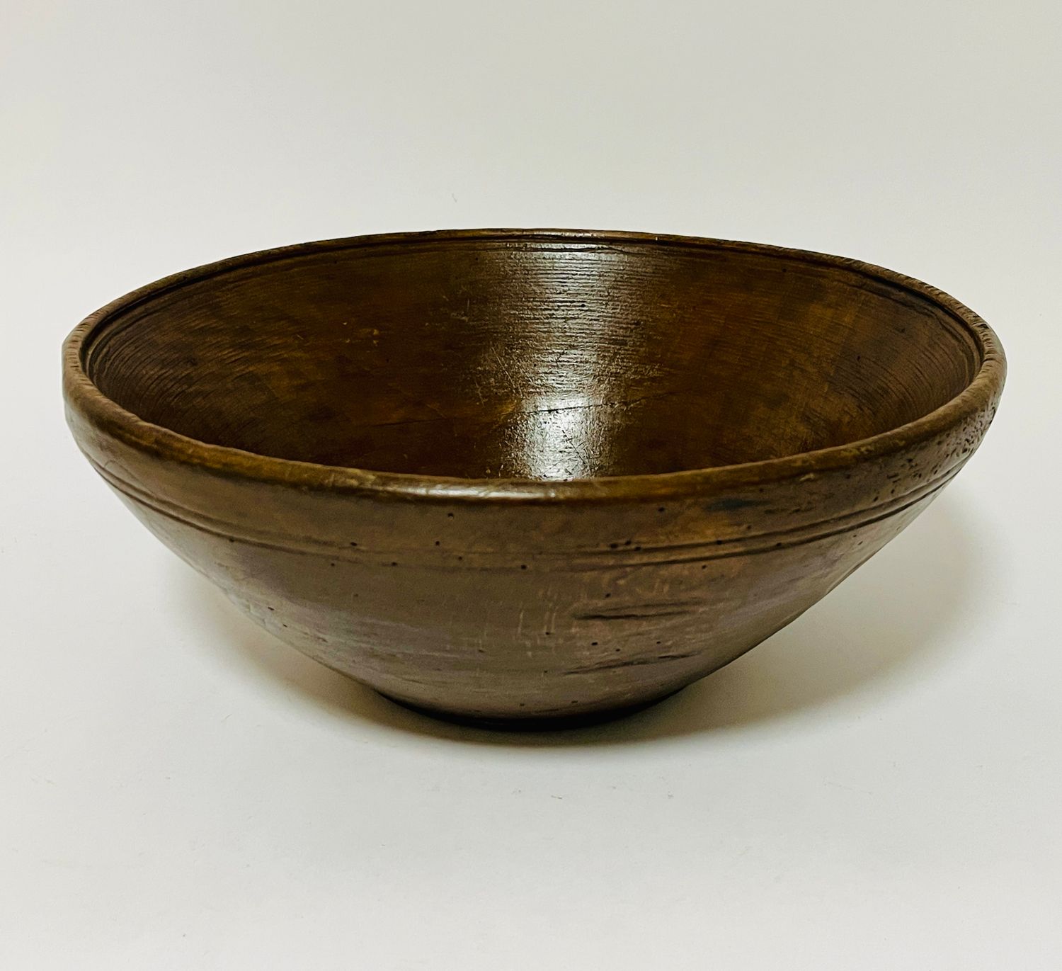 Antique Turned Wooden Bowl