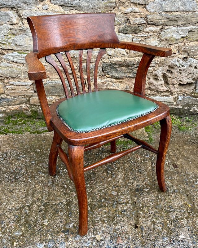 Antique Oak Desk Chair