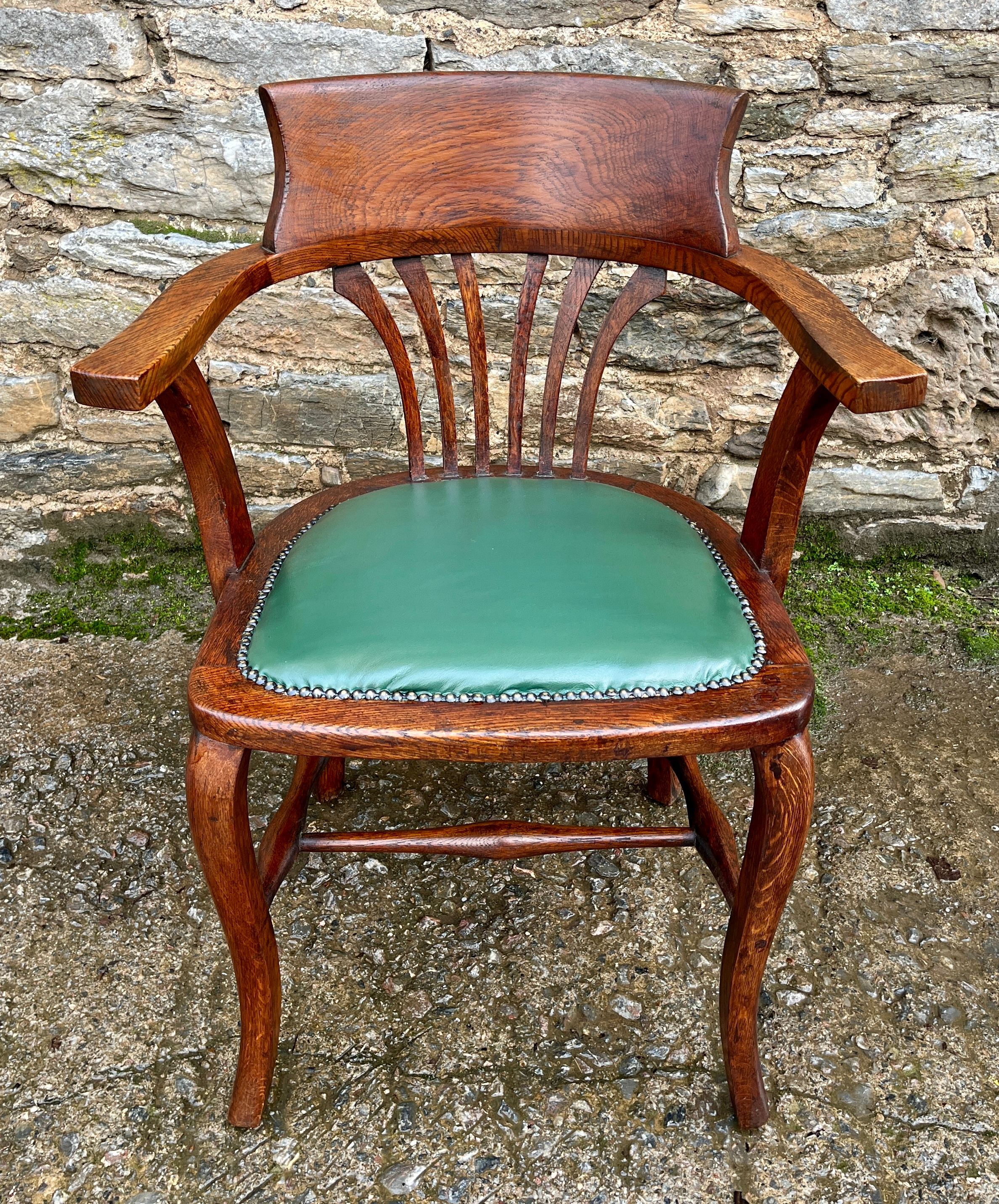 Antique Oak Desk Chair